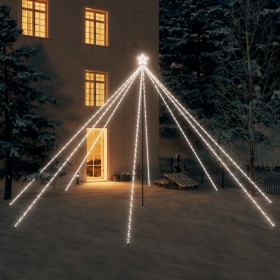 Ziemassvētku koka gaismiņas, 800 LED, 5 m, vēsi baltas