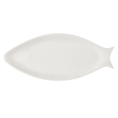 Šķīvis servēšanai Zivs balts 38x18cm