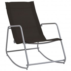 dārza šūpuļkrēsls, melns, 95x54x85 cm, tekstilēns