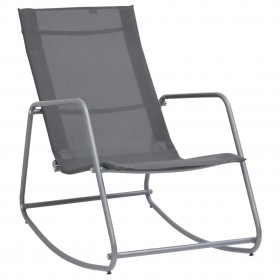 dārza šūpuļkrēsls, pelēks, 95x54x85 cm, tekstilēns