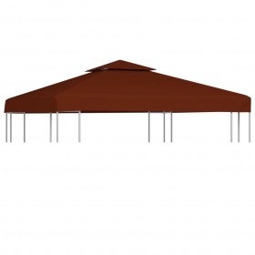 nojumes jumta pārsegs, divdaļīgs, 310 g/m², 3x3 m, sarkanbrūns