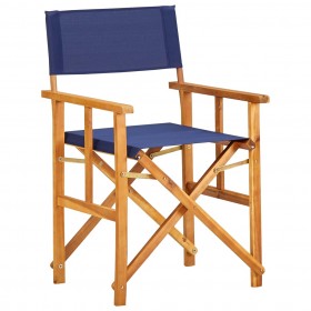 režisora krēsls, zils, akācijas masīvkoks