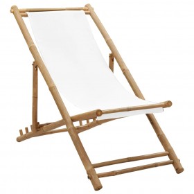 pludmales krēsls, bambuss un audekls