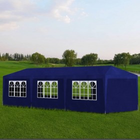 svinību telts, 3x9 m, zila