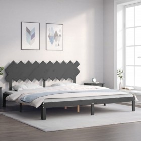 gultas rāmis, balts, priedes masīvkoks, 140x190 cm