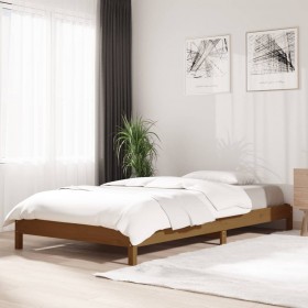 gulta, medus brūna, 90x200 cm, priedes masīvkoks