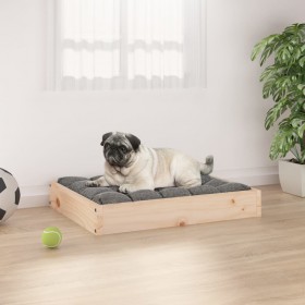 suņu gulta, 61,5x49x9 cm, priedes masīvkoks