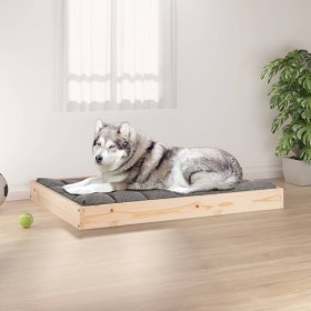 suņu gulta, 101,5x74x9 cm, priedes masīvkoks