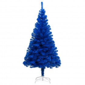 mākslīgā Ziemassvētku egle ar statīvu, zila, 150 cm, PVC