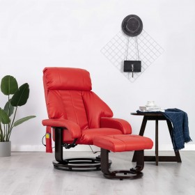 TV masāžas krēsls, sarkana mākslīgā āda