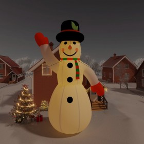 vidaXL piepūšams sniegavīrs, LED, 1000 cm