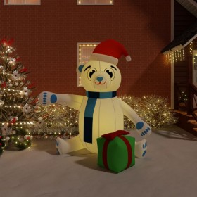 piepūšams Ziemassvētku lācis, LED, 240 cm