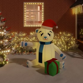 piepūšams Ziemassvētku lācis, LED, 180 cm