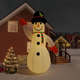 vidaXL piepūšams sniegavīrs, LED, 620 cm
