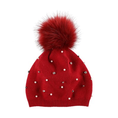 Cepure sieviešu Acces Beanie Bling sarkana