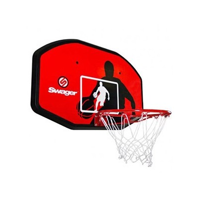 Basketbola vairogs 71x110x3cm ar stīpu un tīkliņu