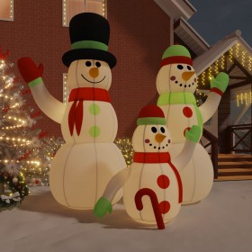 piepūšama sniegavīru ģimene, LED, 500 cm