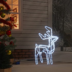 Ziemassvētku figūra, ziemeļbriedis, vēsi balts, 76x42x87 cm