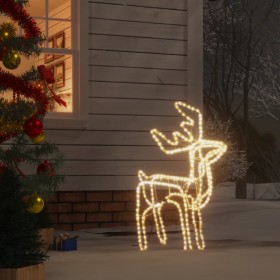 Ziemassvētku figūra, ziemeļbriedis, silti balts, 76x42x87 cm