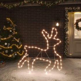 Ziemassvētku figūra, ziemeļbriedis, 72 silti baltas LED