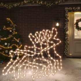 vidaXL LED Ziemassvētku ziemeļbriežu figūras, 3 gab., 57x55x4,5 cm