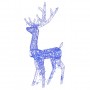 vidaXL ziemeļbriežu dekorācijas, 3 gab., akrils, 120 cm, zili
