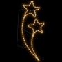 vidaXL lampiņu virtenes, 8 gab., zvaigznes forma, silti baltas