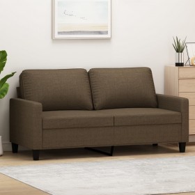 divvietīgs dīvāns, brūns audums, 140 cm