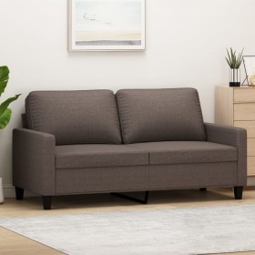 divvietīgs dīvāns, pelēkbrūns audums, 140 cm