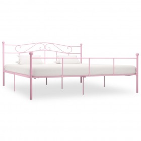 gultas rāmis, rozā metāls, 200x200 cm