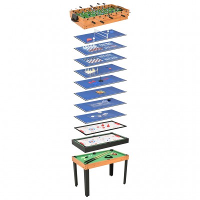 spēļu galds, 15 spēles, 121x61x82 cm, kļava