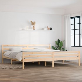 gultas rāmis, masīvkoks, 180x200 cm, 6FT, divvietīgs