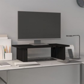 monitora paliktnis, melns, 50x27x15 cm, priedes masīvkoks