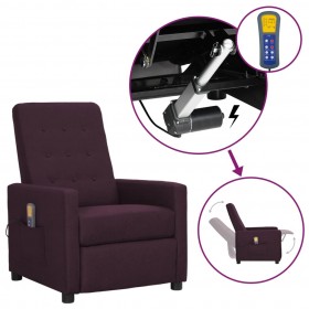 masāžas krēsls, paceļams, atgāžams, violets audums