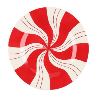 Šķīvis Winteria carousel 20cm balts, sarkans