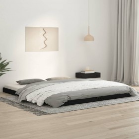 bērnu gultas rāmis, pelēks, 70x140 cm, priedes masīvkoks