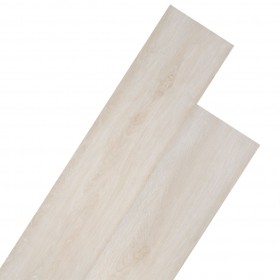 grīdas dēļi, 4,46 m², 3 mm, klasiski baltas ozolkoka krāsas PVC