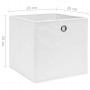 uzglabāšanas kastes, 4 gab., 28x28x28 cm, balts neausts audums