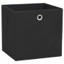 uzglabāšanas kastes, 4 gab., 28x28x28 cm, melns neausts audums