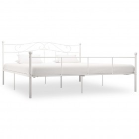 gultas rāmis, balts metāls, 180x200 cm