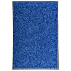 durvju paklājs, mazgājams, zils, 60x90 cm