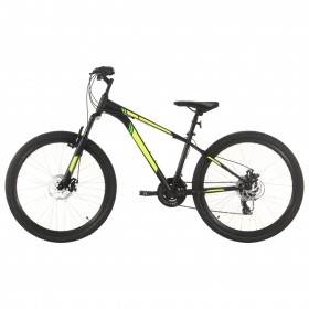 kalnu velosipēds, 21 ātrums, 27,5'', 38 cm, melns