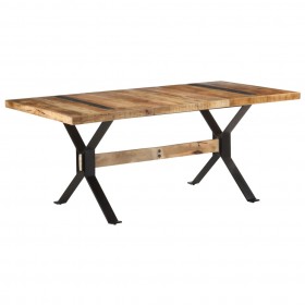 virtuves galds, 180x90x76 cm, neapstrādāts mango koks