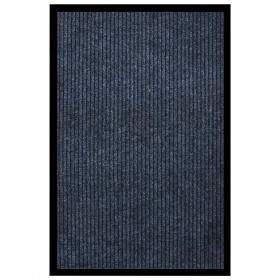 durvju paklājs, svītrains, zils, 80x120 cm