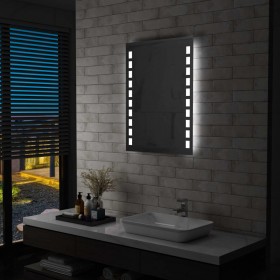 vannasistabas sienas spogulis ar LED apgaismojumu, 60x80 cm