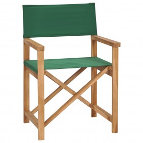 saliekams režisora krēsls, masīvs tīkkoks, zaļš