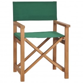 režisora krēsls, masīvs tīkkoks, zaļš