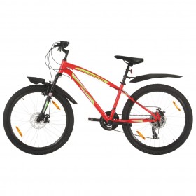 kalnu velosipēds, 21 ātrums, 26'', 42 cm, sarkans