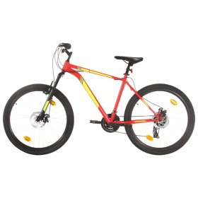 kalnu velosipēds, 21 ātrums, 27,5'', 50 cm, sarkans