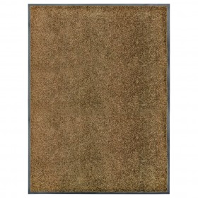 durvju paklājs, mazgājams, brūns, 90x120 cm